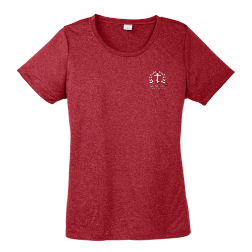 AllSaintsofNorthAmerica - Sport-Tek Ladies Heather Contender Scoop Neck Tee