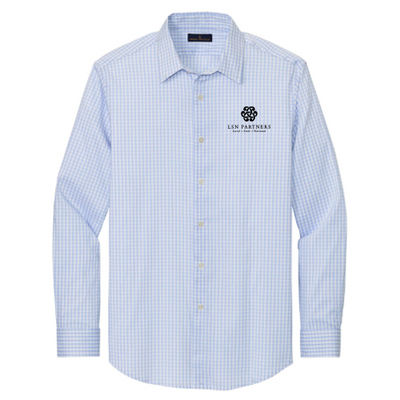 LSNPartners - BrooksBrothers - Men's Tech Stretch Pattern Shirt - Blue