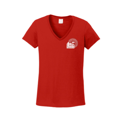 CasaEsperanza Gildan Ladies Heavy Cotton 100% Cotton V-Neck T-Shirt