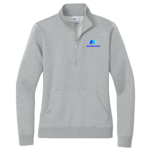 Markham -Nike Ladies Club Fleece Sleeve Swoosh 1/2-Zip V2
