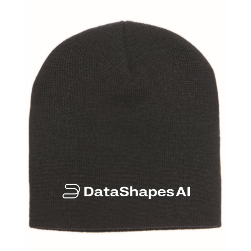 DataShapes2 - Classic Short Beanie - Black