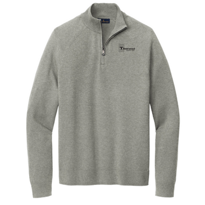 ThermalSupply - Brooks Brothers Cotton Stretch 1/4-Zip Sweater - Light