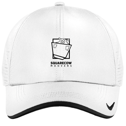SquareCowMovers - Nike Dri-FIT Perforated Performance Cap v1 - White