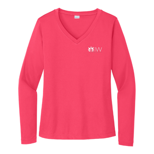 OGA - Sport Tek Ladies Long Sleeve V Neck Competitor Tee - v2