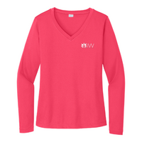 OGA - Sport Tek Ladies Long Sleeve V Neck Competitor Tee - v2