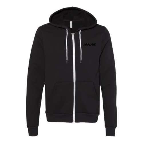 1 Solar Sponge Fleece Zip Up Hoodie Black
