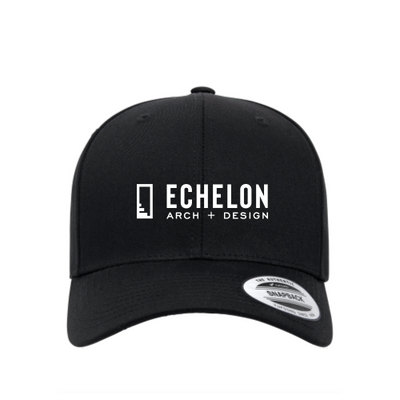 EchelonAD - Embroidery Adult Retro Trucker Cap - Black