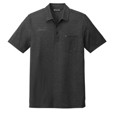 JamesStreetMedSpa - TravisMathew Oceanside Heather Pocket Polo - Black