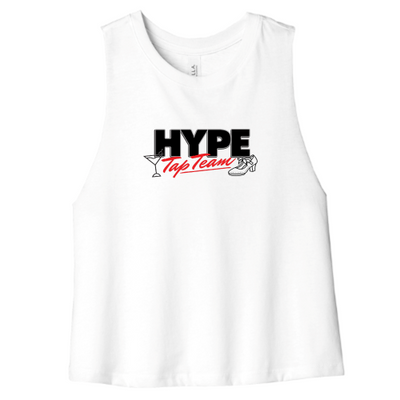 Hype Tap Team - BELLA+CANVAS Women's Racerback Cropped Tank - v2