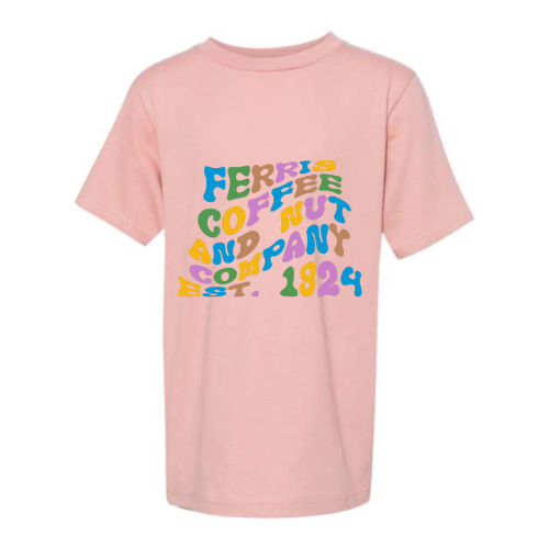 FerrisCoffee - Youth Premium Short Sleeve Crew - YOUTH - Warp Colorful