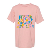 FerrisCoffee - Youth Premium Short Sleeve Crew - YOUTH - Warp Colorful