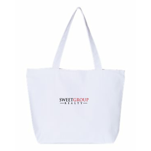 SweetGroupRealty - 24.5L Canvas Zippered Tote v1