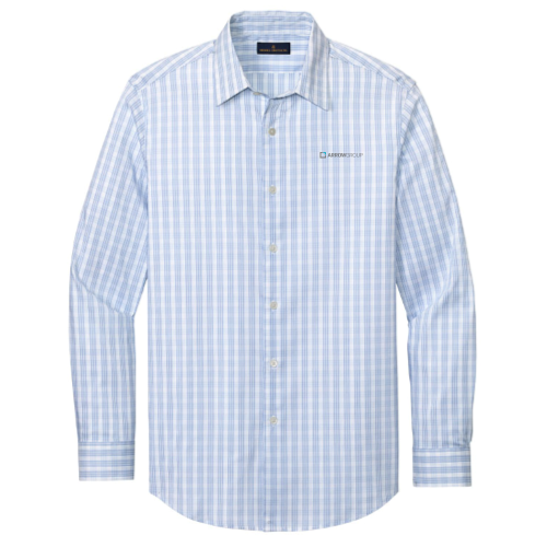 White/ Newport Blue Grid Check