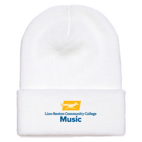 LinnBentonCCM - Cuffed Knit Beanie - White / Yellow