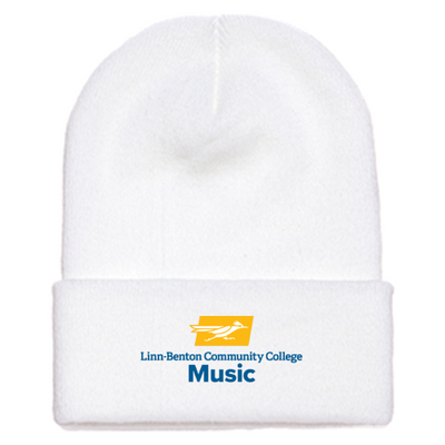 LinnBentonCCM - Cuffed Knit Beanie - White / Yellow