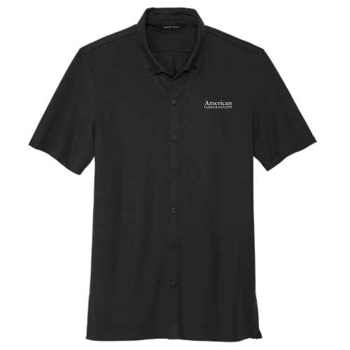 American Flags and Cutlery - Mercer+Mettle Men's Full-Button Polo