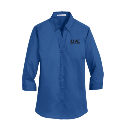 LiveHydrationSpa - Port Authority - Ladies Three-Quarter Sleeve Shirt