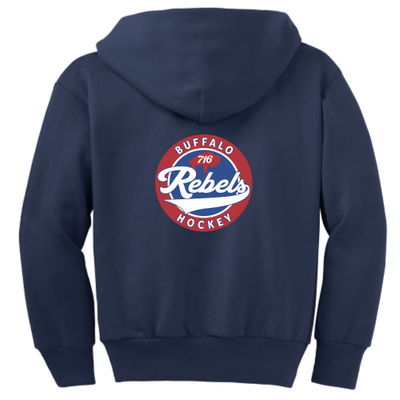 BuffaloRegals - Port & Company Youth Full-Zip Hooded Sweatshirt