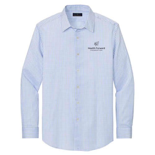 HealthForward - BrooksBrothers - Men's Tech Stretch Pattern Shirt - Blue