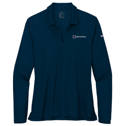 Donorbox - Nike Ladies Dri-FIT Long Sleeve Polo