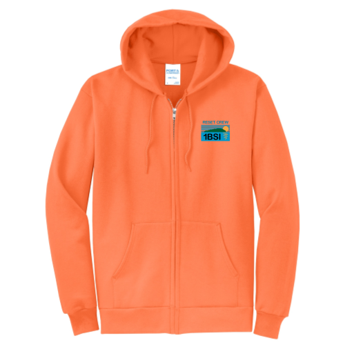 1BSI - Port & Company Classic Full-Zip Hooded Sweatshirt