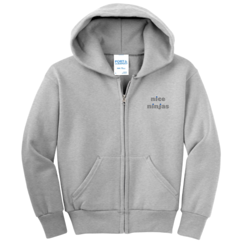 NiceNinjas - Port & Company Youth Full-Zip Hooded Sweatshirt