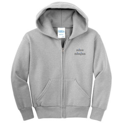 NiceNinjas - Port & Company Youth Full-Zip Hooded Sweatshirt