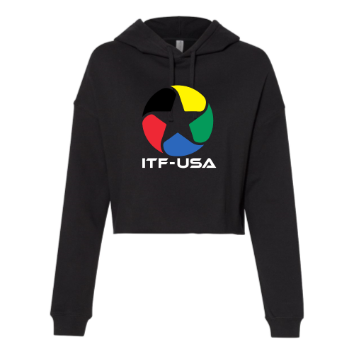ITF-USA - Independent Trading Women's Crop Hoodie