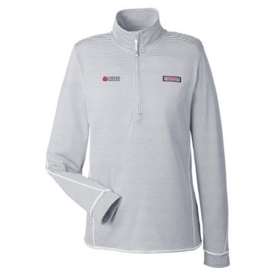 UnitedInsurance - Ladies' Microstripe Sankaty Half-Zip Pullover v2