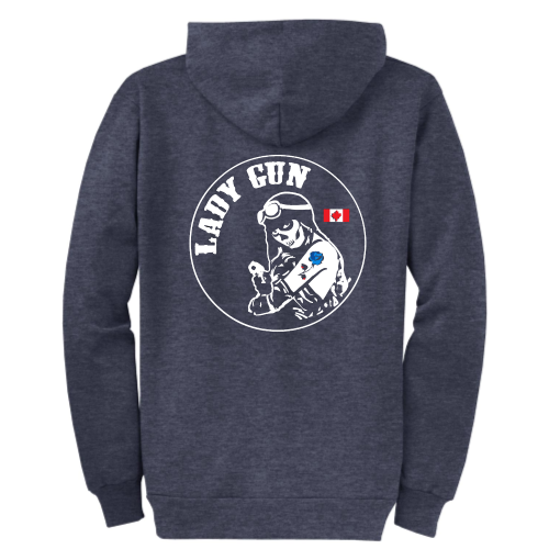 ShotGunLawEnforcementMC - Port & Company Classic Full-Zip Hooded Sweatshirt v11 "Lady Gun"
