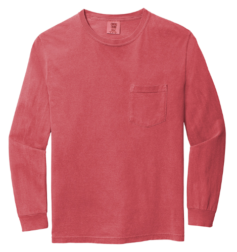EMB Comfort Colors Long Sleeve Pocket T-Shirt 4410