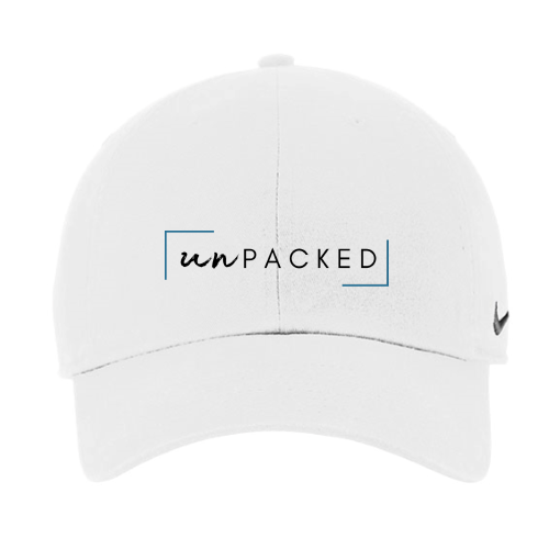 UnpackedCare - Nike Heritage Cotton Twill Cap - White - EMB