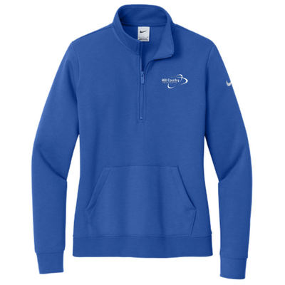 HCTechGuys - Nike Ladies Club Fleece Sleeve Swoosh 1/2-Zip