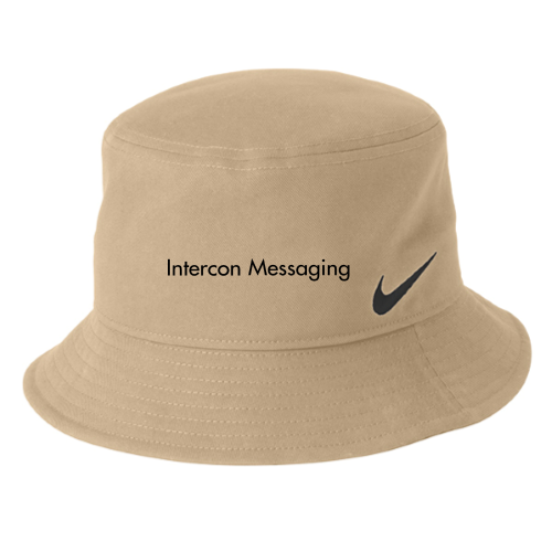 InterconMessaging - Nike Swoosh Bucket Hat (White/Khaki)