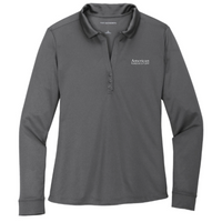 American Flags and Cutlery -  Port Authority Ladies Silk Touch Performance Long Sleeve Polo