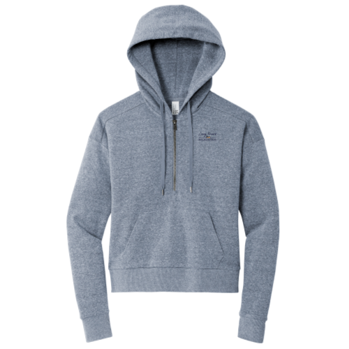 LivingForward - District Women's Perfect Tri Fleece 1/2-Zip Pullover