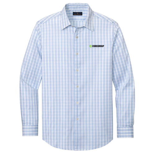 White/ Newport Blue Grid Check
