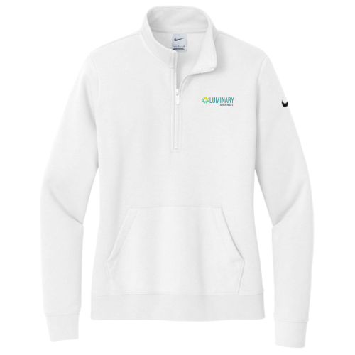 LuminaryBrands  - Nike Ladies Club Fleece Sleeve Swoosh 1/2-Zip