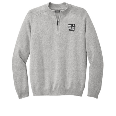 HelpDesk - MercerMettle - Men's Quarter-Zip Sweater - Grey