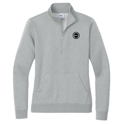 Employee - Option 3 - RocEquipment - Nike Ladies Club Fleece Sleeve Swoosh 1/2-Zip NKDX6720