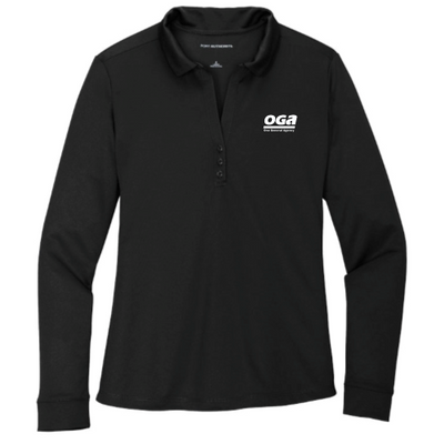 OGA - Port Authority Ladies Silk Touch Performance Long Sleeve Polo - v2