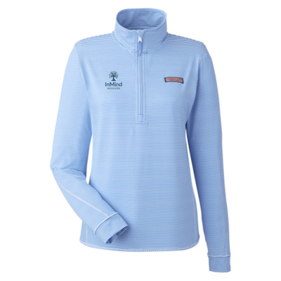 InMind Services - Vineyard Vines Women's Microstripe Sankaty Half-Zip Pullover v1