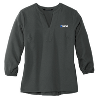 MERCER+METTLE Women's Stretch Crepe 3/4-Sleeve Blouse v1