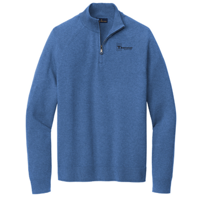 ThermalSupply - Brooks Brothers Cotton Stretch 1/4-Zip Sweater - Light