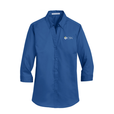 CSN - Port Authority - Ladies Three-Quarter Sleeve Shirt - Blue