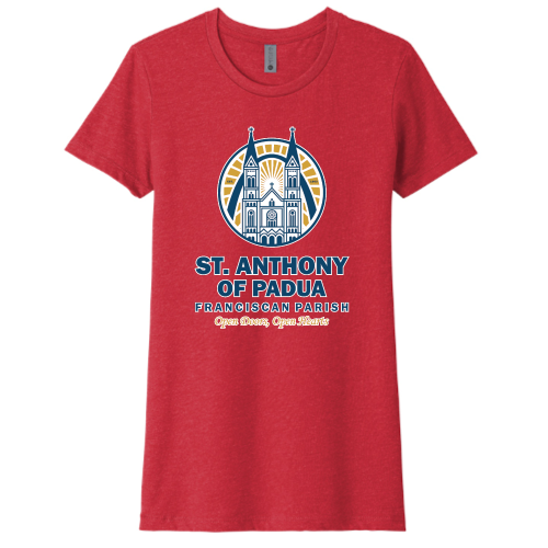 St. Anthony of Padua - Next Level Women's CVC Tee Digital Print