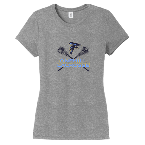 OneHillLacrosse - District Made Ladies Perfect Tri Crew Tee