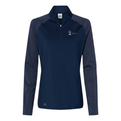 EssentialSpeech - Women's Stripe Block Quarter-Zip Pullover