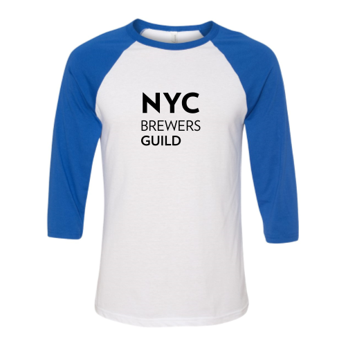 NYC Brewers Guild - Bella Canvas Unisex Three-Quarter Sleeve Baseball Tee