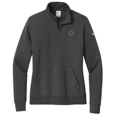 SDVisions - Nike Ladies Club Fleece Sleeve Swoosh 1/2-Zip "Brandmark"